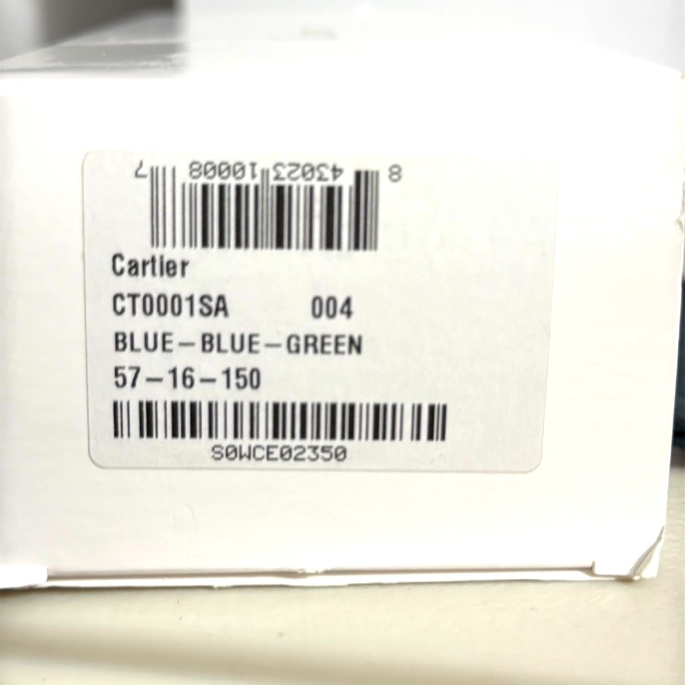 NEW Cartier Deep blue silver hardware Luxury Sunglasses 😎 signature authentic - Picture 13 of 14